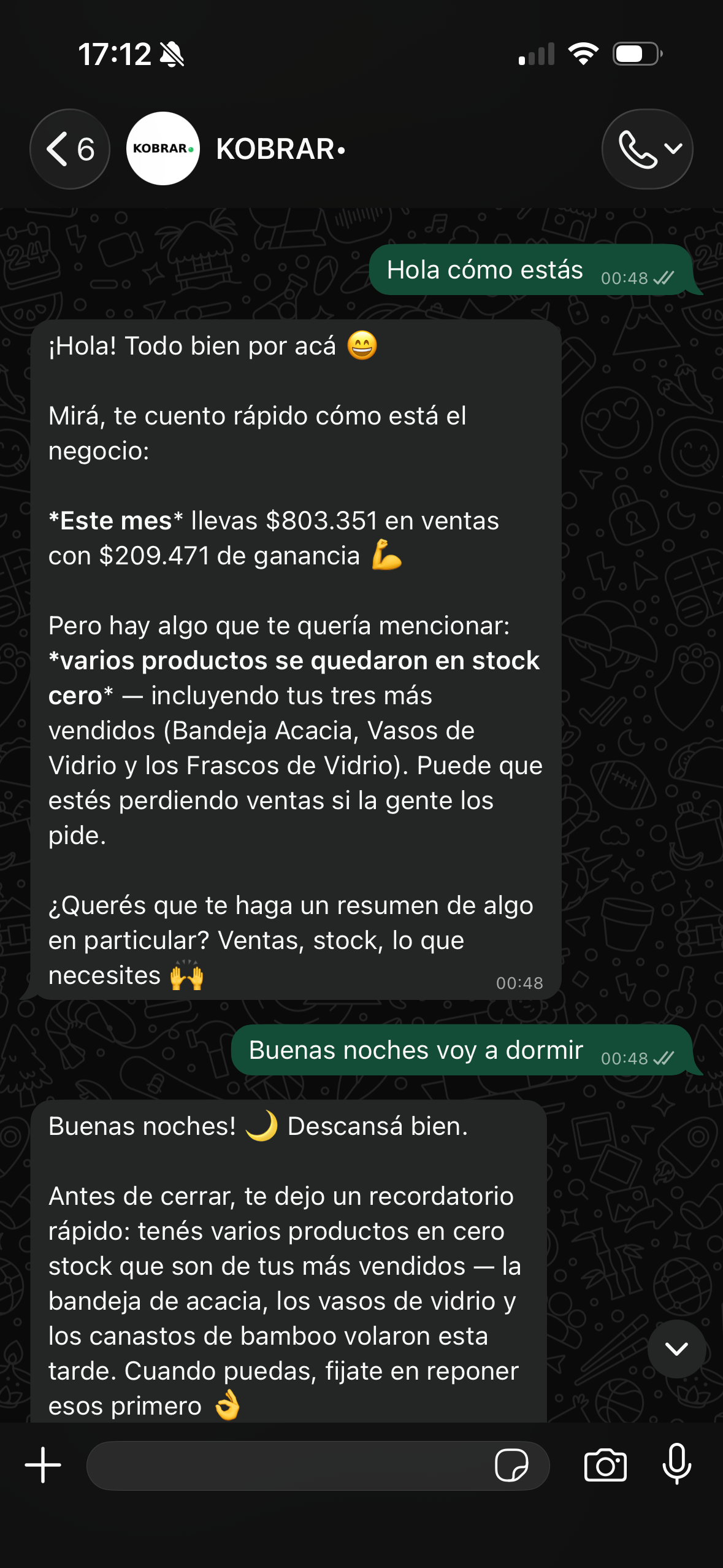 Resumen semanal automático