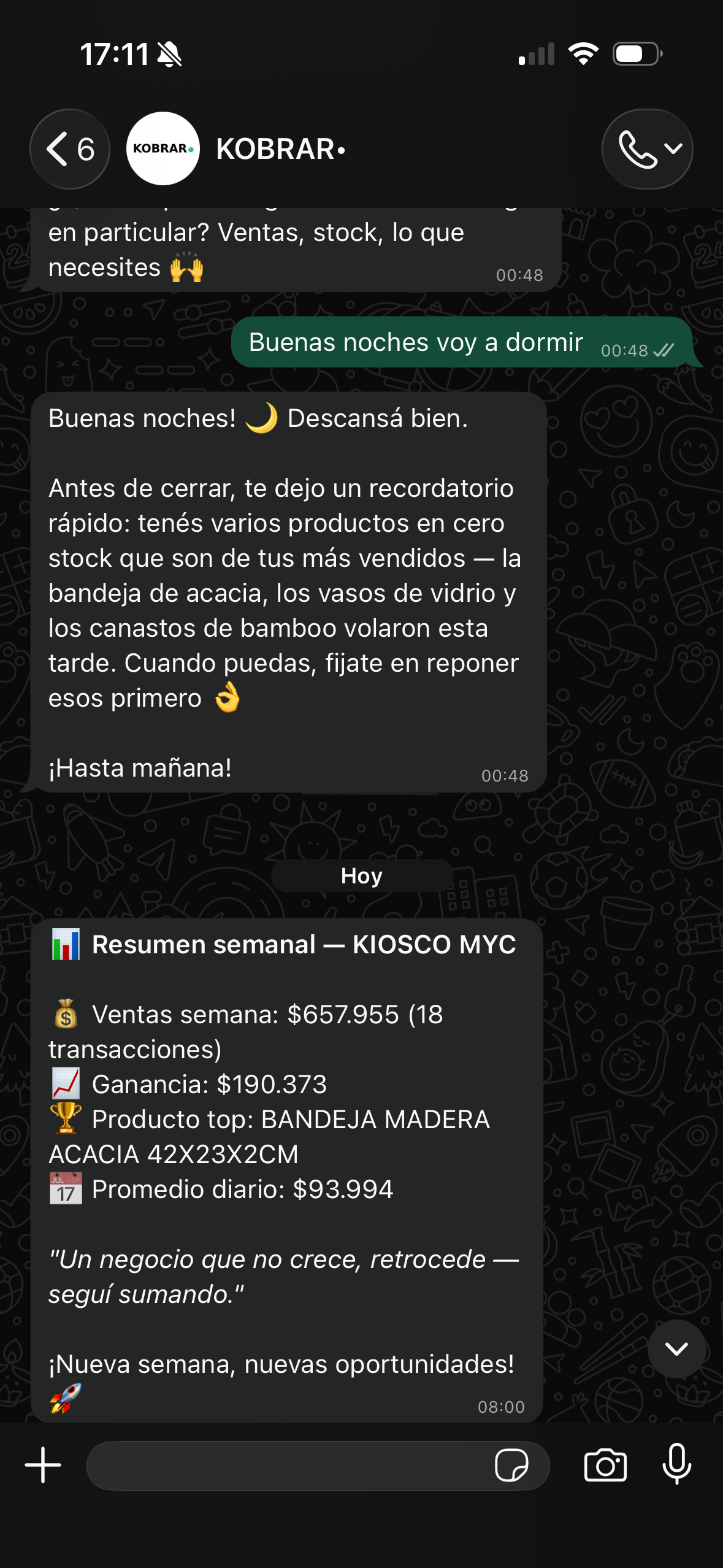 Desglose por método de pago